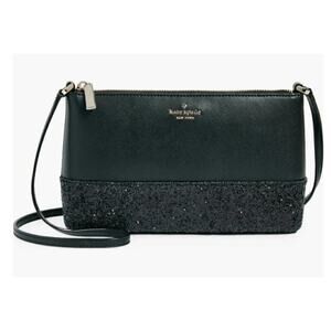 Kate Spade New York Flash Glitter Crossbody (Black) NWT RET $279